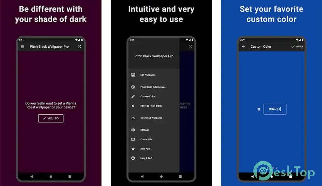 Pitch Black Wallpaper Pro v1.1.0 APK MOD Tam Ücretsiz İndir