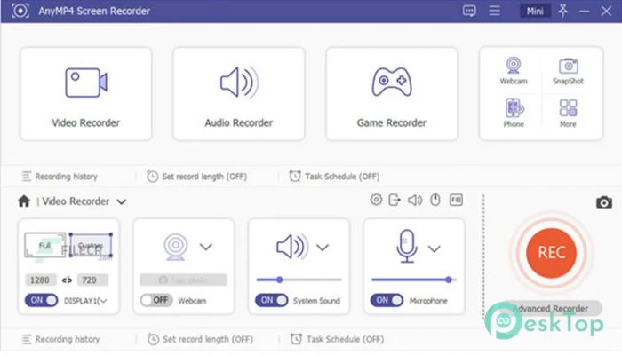 AnyMP4 Screen Recorder  1.5.18 Tam Sürüm Aktif Edilmiş Ücretsiz İndir
