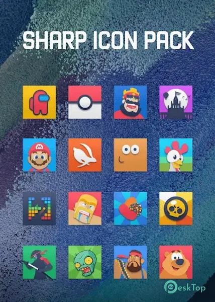 Sharp - Square Icon Pack 1.0 APK MOD Tam Ücretsiz İndir