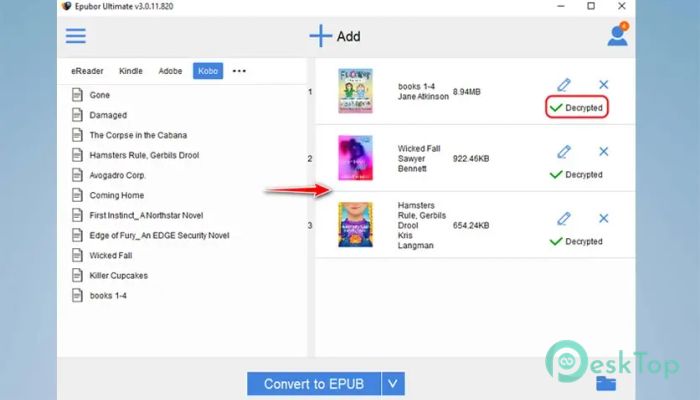 Скачать Epubor Kobo Converter 1.0 полная версия активирована бесплатно