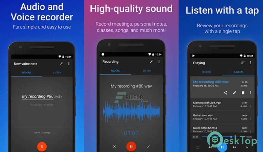 Easy Voice Recorder Pro 2.9.3 APK MOD تحميل مجاني كامل