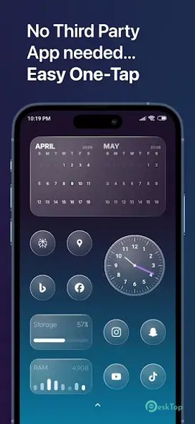 Glassy Widgets: Widget & Icons