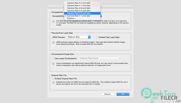 Adobe DNG Converter 14.2 Mac用無料ダウンロード