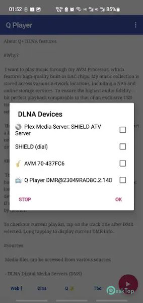Q+ Player, DLNA Proxy DMR Geek 4.3.1 APK MOD フル無料ダウンロード