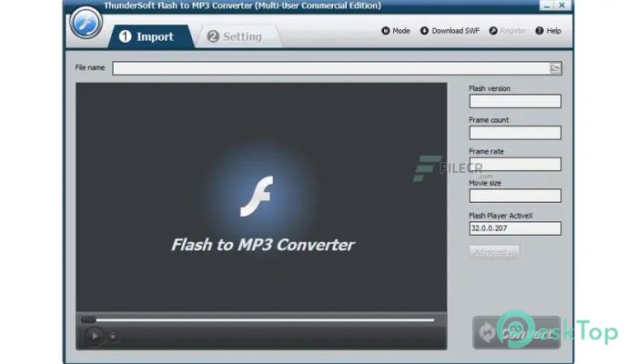 ThunderSoft Flash to MP3 Converter 4.5.0 完全アクティベート版を無料でダウンロード