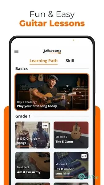 Justin Guitar Lessons & Songs 3.13.2 APK MOD Descarga gratuita completa