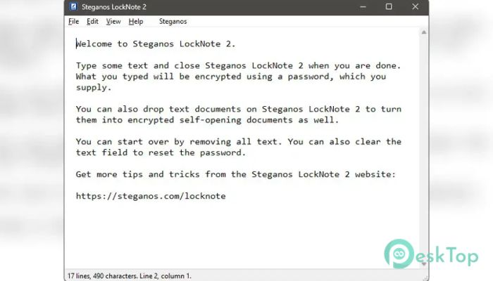 Steganos LockNote 2.0.2 完全アクティベート版を無料でダウンロード