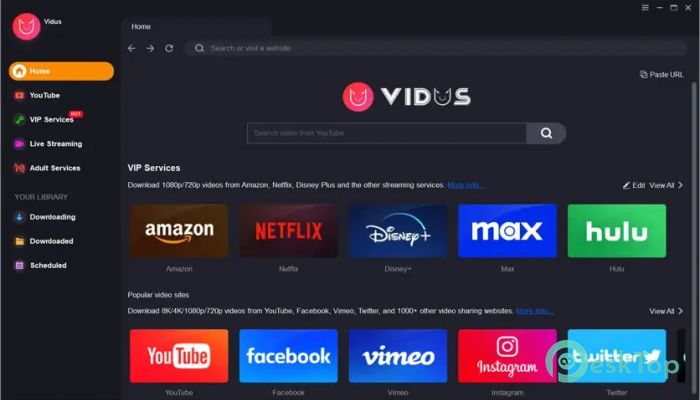 تحميل برنامج Vidus Streaming Downloader 1.3.2.3 برابط مباشر