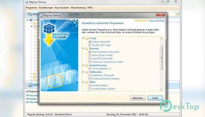 Download ASCOMP Registry Backup Professional 2.005 Free Full Activated