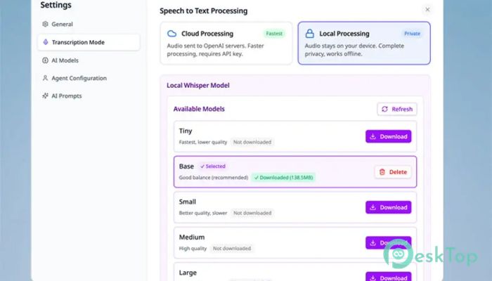 OpenWhispr 1.6.7 完全アクティベート版を無料でダウンロード