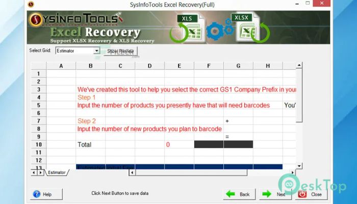 SysInfoTools Excel Recovery 3.0 Tam Sürüm Aktif Edilmiş Ücretsiz İndir