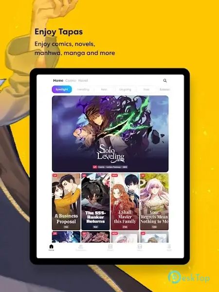 Tapas – Comics and Novels 7.6.1 APK MOD Полная бесплатная загрузка
