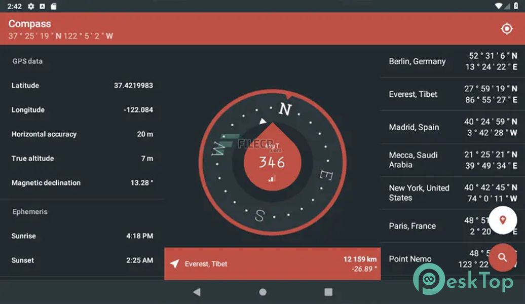 Compass 6.2.2 APK MOD Полная бесплатная загрузка