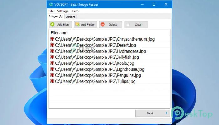 Vovsoft Batch Image Resizer 1.7.0 完全アクティベート版を無料でダウンロード