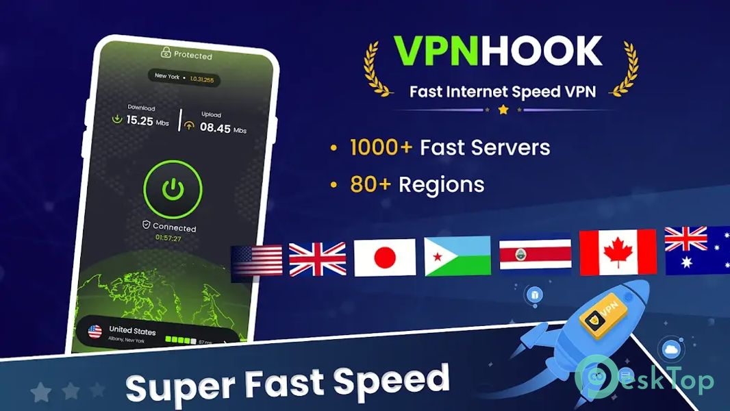 VPNHook: Safe VPN Proxy Turbo 2.0.18 APK MOD Tam Ücretsiz İndir