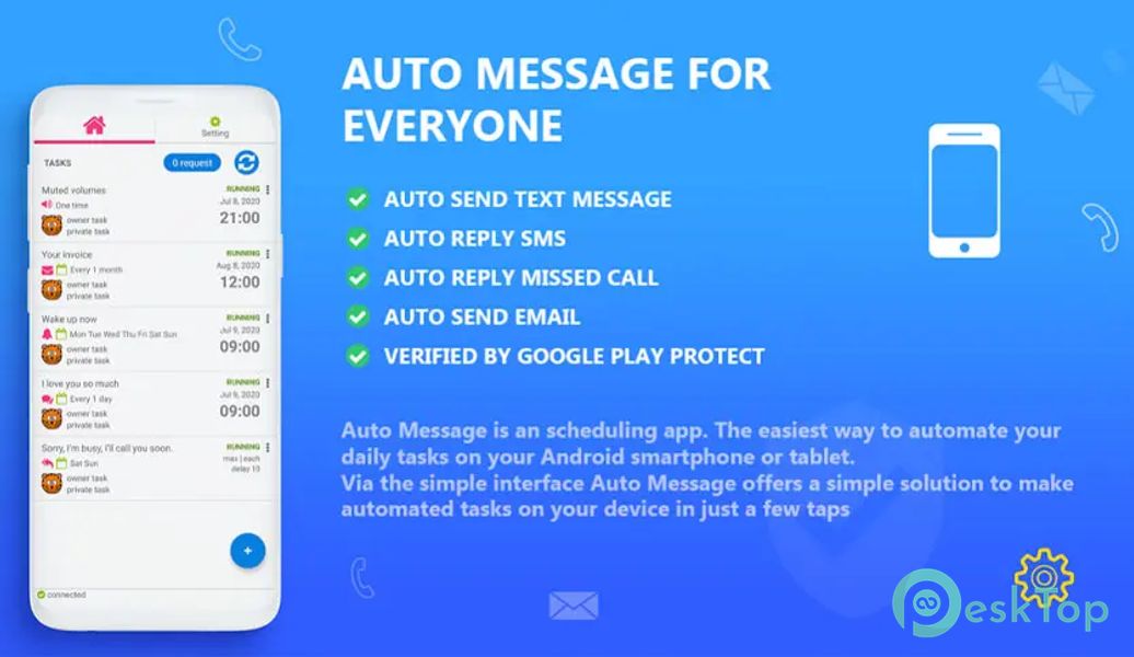 AUTO MESSAGE send response sms 2.8651 APK MOD フル無料ダウンロード
