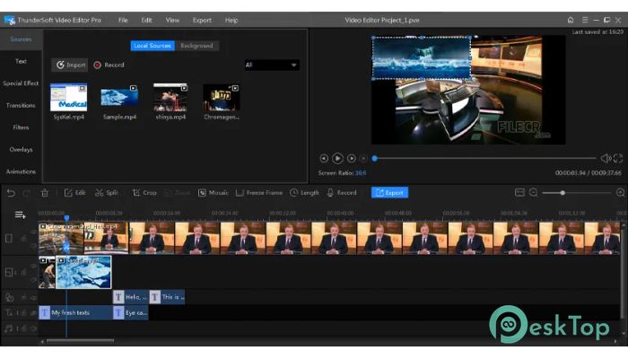 ThunderSoft Video Editor Pro  13.2 Tam Sürüm Aktif Edilmiş Ücretsiz İndir