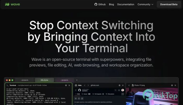 تحميل برنامج Wave Terminal  0.14.3 برابط مباشر