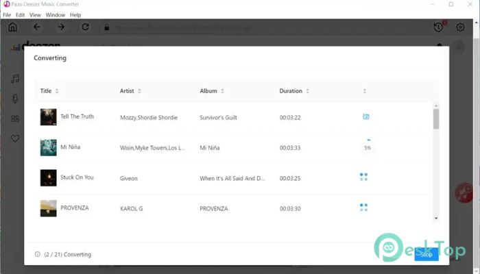 Pazu Deezer Music Converter 1.2.4 Tam Sürüm Aktif Edilmiş Ücretsiz İndir