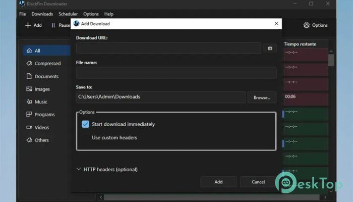 DynasDev BlackFin Downloader 1.0 Tam Sürüm Aktif Edilmiş Ücretsiz İndir