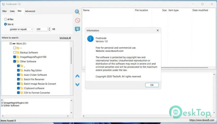 Download TkoSoft FindInside 1.0 Free Full Activated