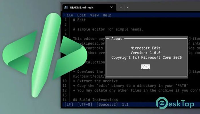 Microsoft Edit 1.2.0 完全アクティベート版を無料でダウンロード
