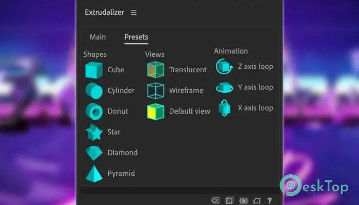 Download Aescripts Extrudalizer  1.2.1 for After Effects Free Full Activated