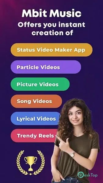 MBit Music Video Status Maker 14.7 APK MOD Tam Ücretsiz İndir