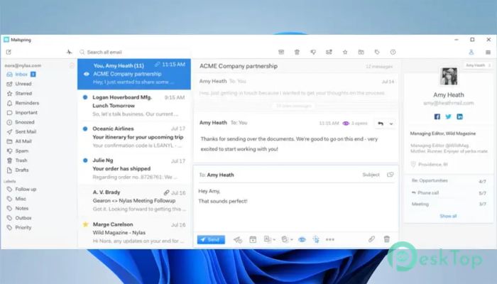 Mailspring 1.21.0 Tam Sürüm Aktif Edilmiş Ücretsiz İndir