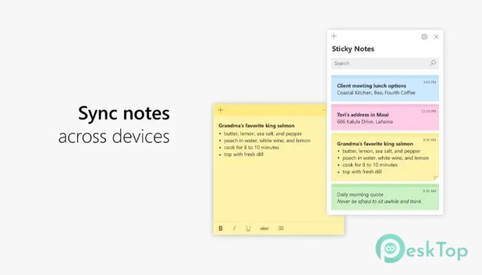 Microsoft Sticky Notes 1.0 完全アクティベート版を無料でダウンロード