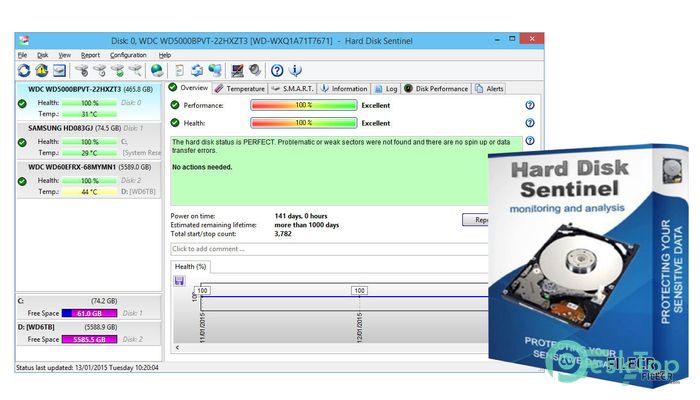  تحميل برنامج Hard Disk Sentinel Pro 5.70.9 برابط مباشر