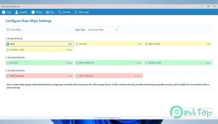 Descargar SysTools Data Wipe Software 1.0 Completo Activado Gratis
