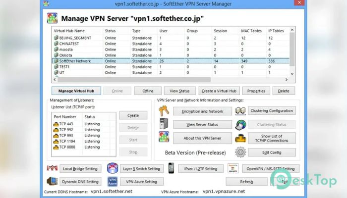 SoftEther VPN  4.43.9799 Tam Sürüm Aktif Edilmiş Ücretsiz İndir