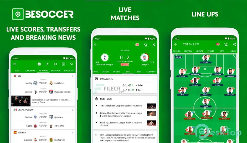 BeSoccer - Soccer Live Score 5.5.6.23005356 APK MOD Полная бесплатная загрузка