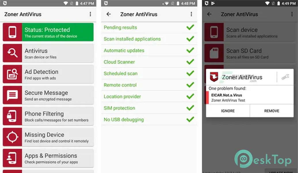 Zoner Mobile Security v1.9.1 APK MOD Полная бесплатная загрузка