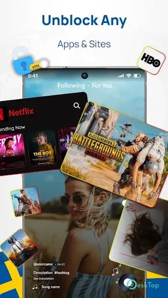 Sweden VPN: Get Sweden IP 3.0 APK MOD 完整免费下载