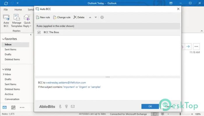 Скачать Ablebits AutoBCC for Outlook 2024.1.449.1802 полная версия активирована бесплатно