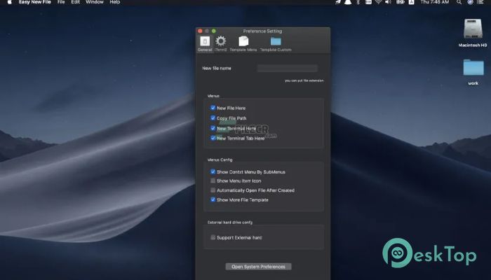 Скачать Easy New File  5.5 бесплатно для Mac