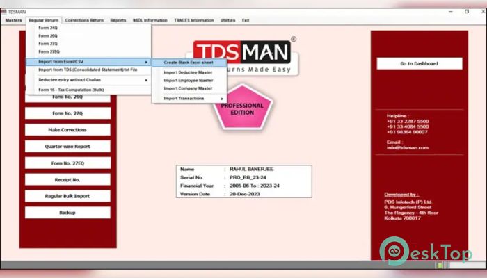 تحميل برنامج TDSMan (Pro) FY 2024-25 برابط مباشر