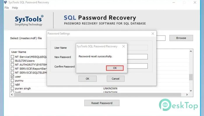 Télécharger SysTools SQL Password Recovery 6.0 Gratuitement Activé Complètement