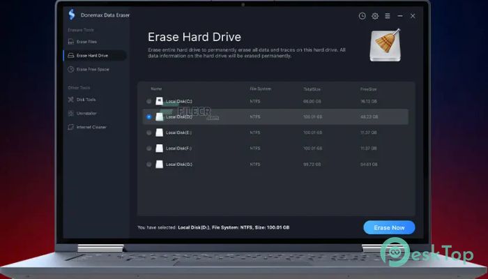 Donemax Data Eraser Enterprise 2.1 Tam Sürüm Aktif Edilmiş Ücretsiz İndir