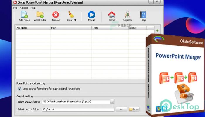  تحميل برنامج Okdo PowerPoint Merger  2.9 برابط مباشر