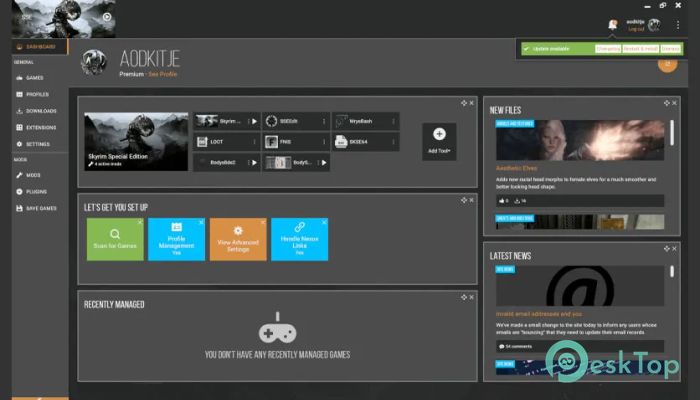 Nexus Mod Manager 0.86.1 Tam Sürüm Aktif Edilmiş Ücretsiz İndir