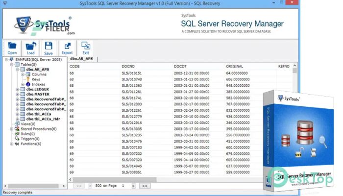 SysTools SQL Server Recovery Manager  5.0 Tam Sürüm Aktif Edilmiş Ücretsiz İndir