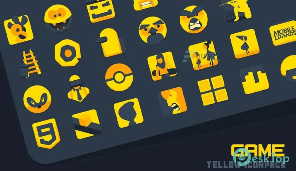 Atom Yellow IconPack 1.5 APK MOD Tam Ücretsiz İndir