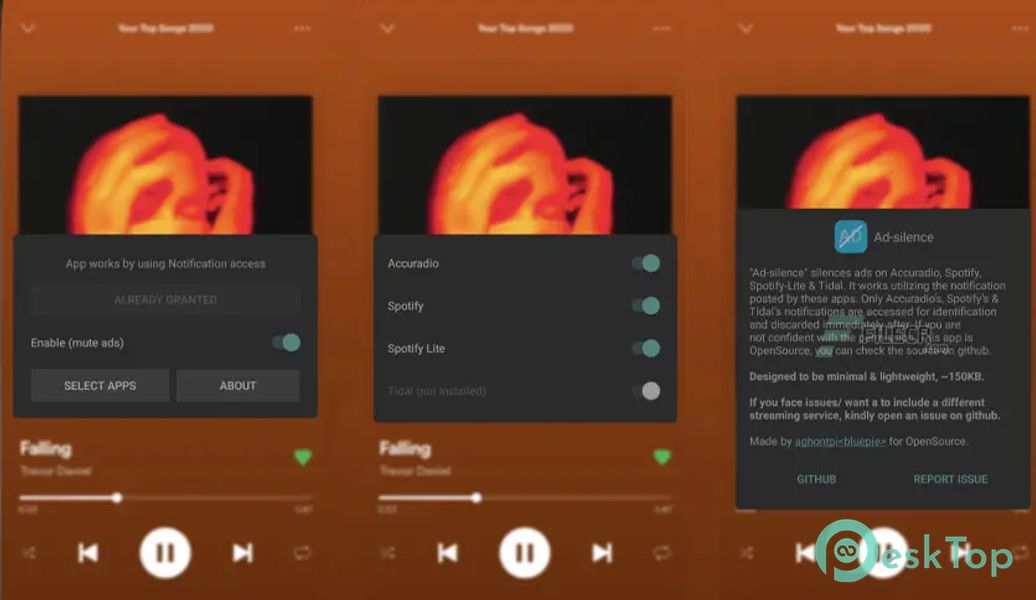 Ad-silence For (Accuradio, Spotify, TIDAL & Pandora)