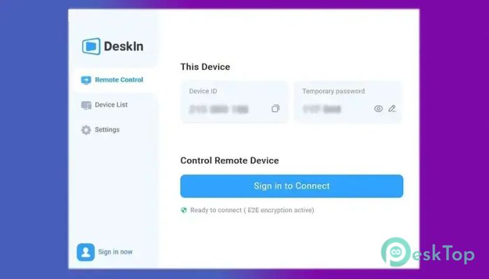 DeskIn Remote Desktop 1.0 完全アクティベート版を無料でダウンロード