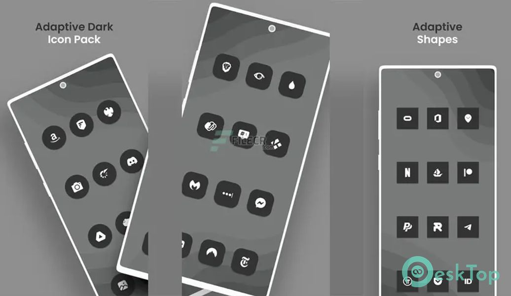Adaptive Dark – Icon Pack v7.0 APK MOD Tam Ücretsiz İndir