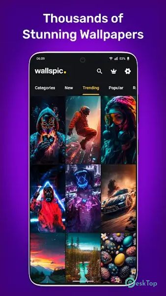 Wallpapers 4K, HD Backgrounds 1.5.3 APK MOD Полная бесплатная загрузка