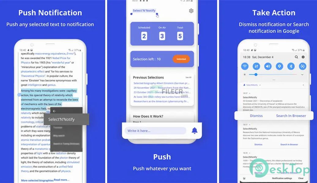 SelectNNotify – Notify A Text v1.4 APK MOD Tam Ücretsiz İndir